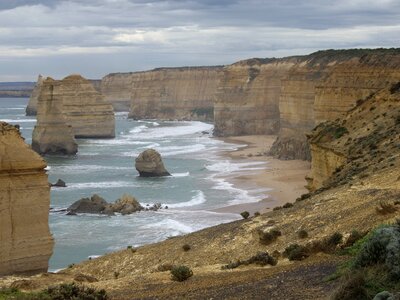 Coast landmark sandstone