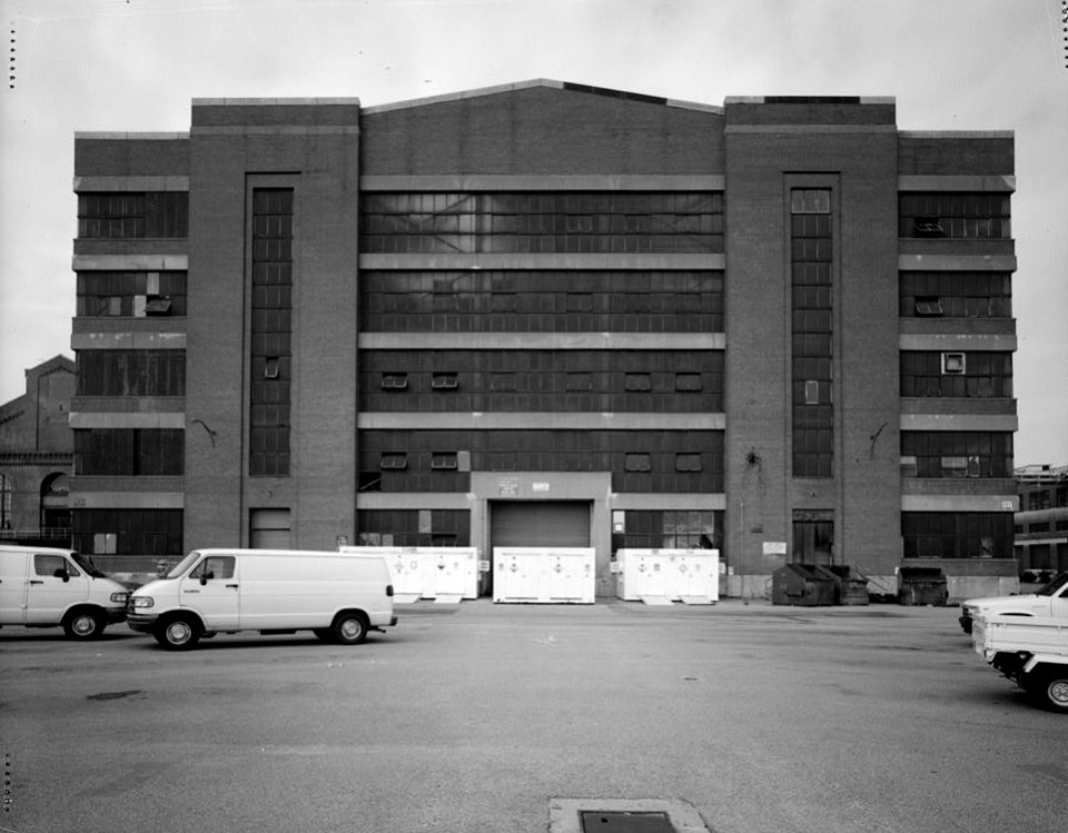 South (front) elevation, looking north - Navy Yard, Building No. 197