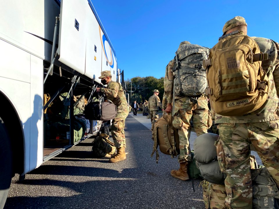 South Carolina National Guard Soldiers depart to support the 59th Presidential Inauguration (50838475917)