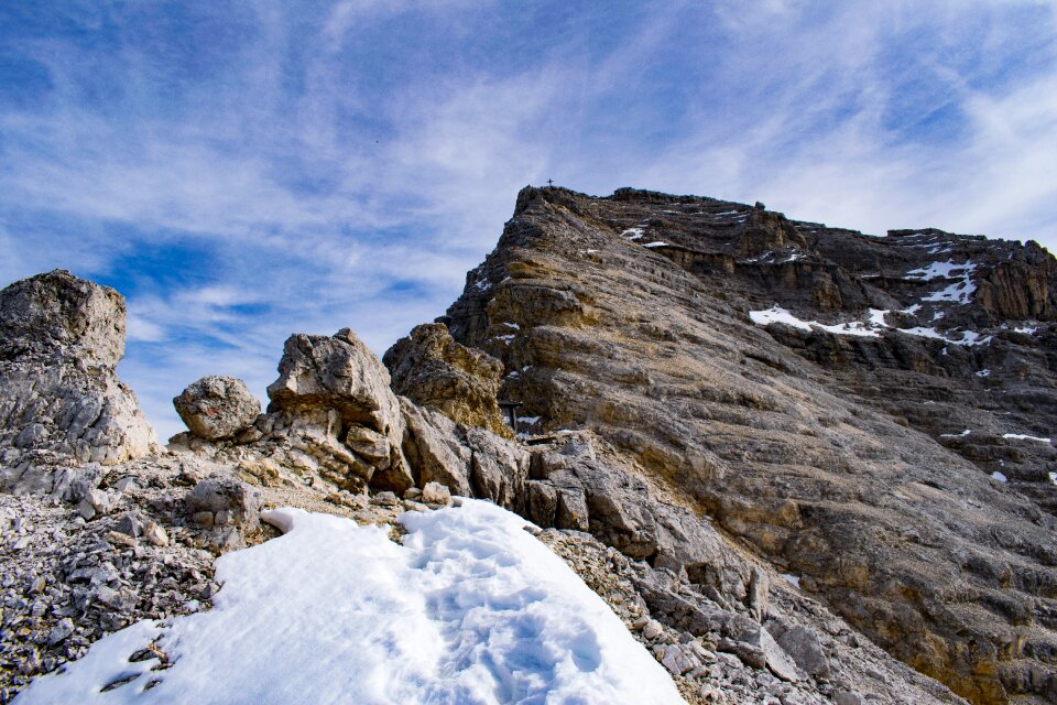 Top cross mountain photo