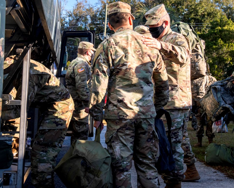 South Carolina National Guard Soldiers depart to support the 59th Presidential Inauguration (50838433071)
