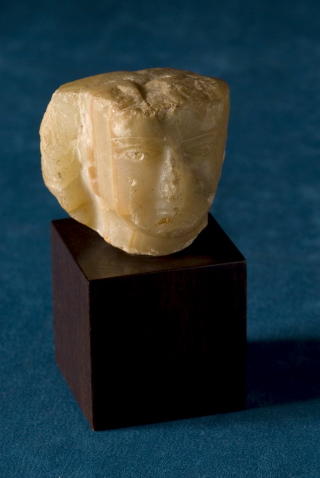 South Arabian - Fragment of a Head-Stela with a U-Shaped Face - Walters 2159 - Three Quarter