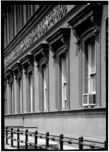 South facade detail first floor windows pension building