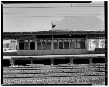 South view; Platform stairway enclosure - North Philadelphia Station