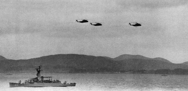 South Korean frigate ROKS Ung Po (DE-825) underway during exercise Team Spirit 1982