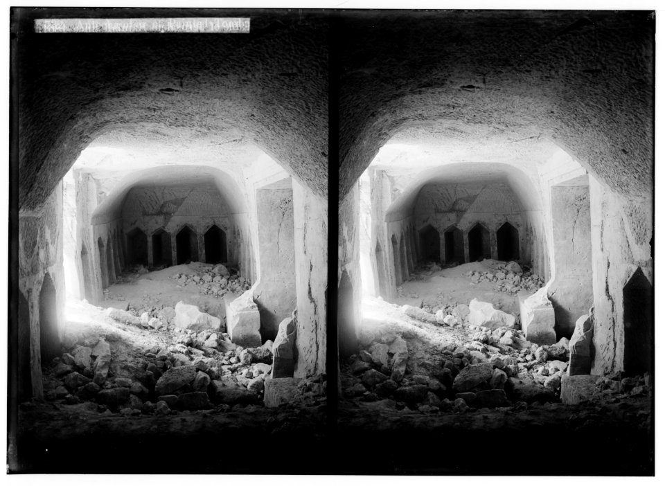 Southern Palestine. Antechamber of painted tomb (Beit Jibrin). LOC matpc.01400