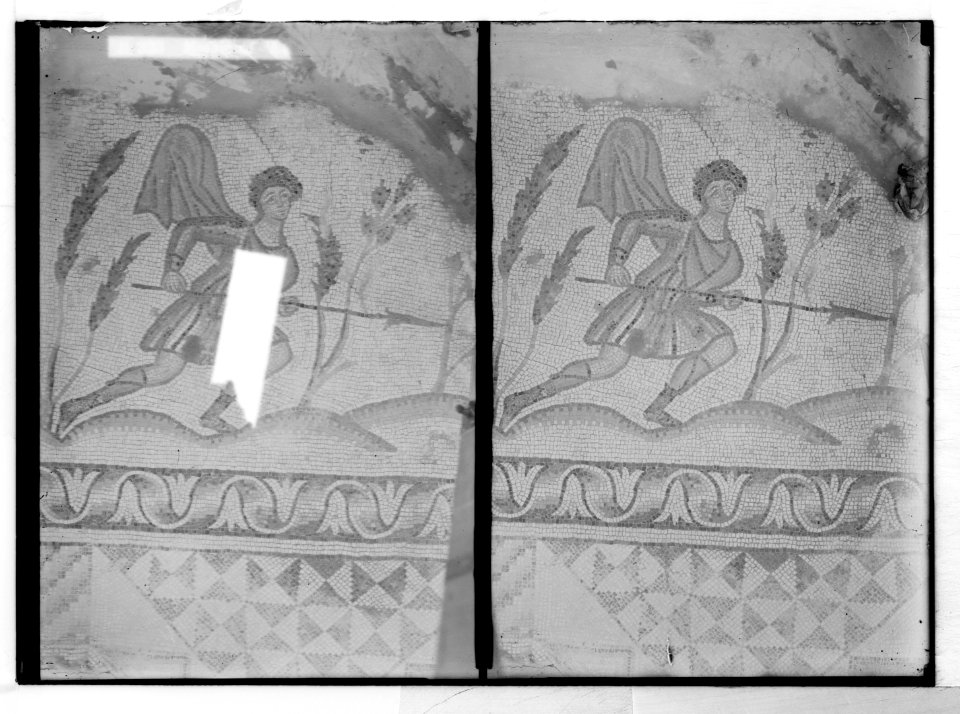 Southern Palestine. Mosaic of warrior (at Beit Jibrin). LOC matpc.05715