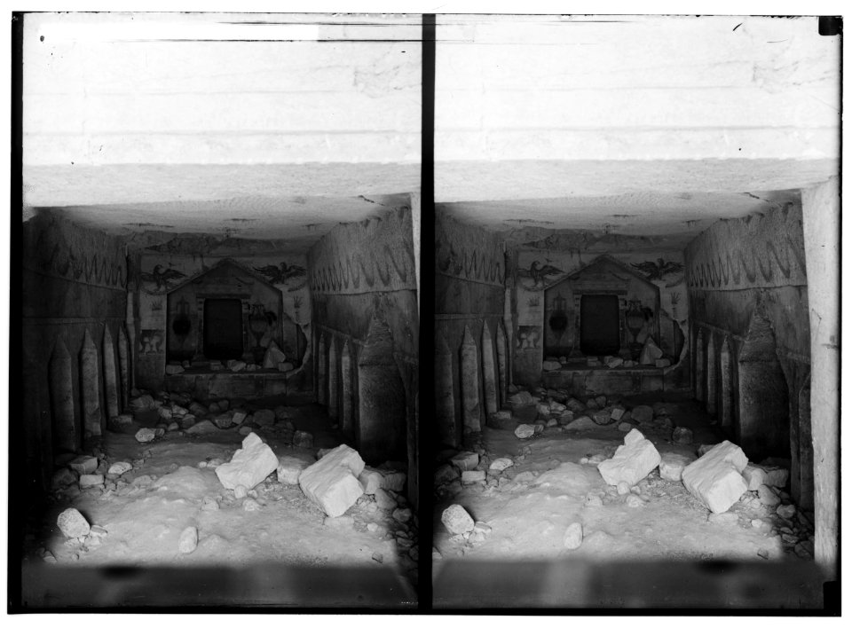 Southern Palestine. Details of paintings in tomb (Beit Jibrin). LOC matpc.01402