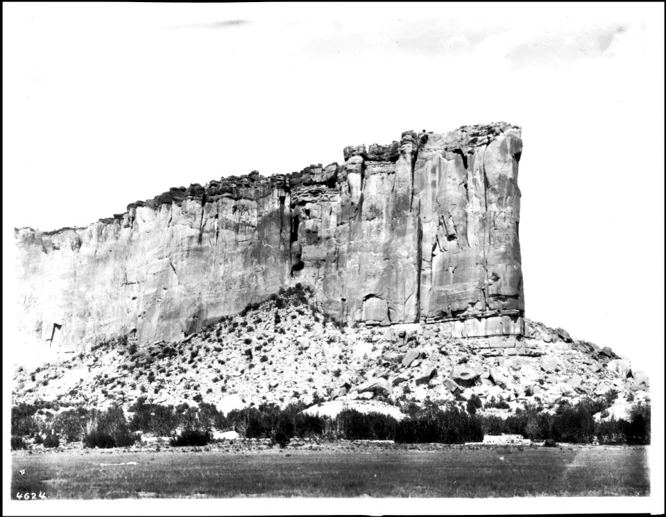 Southwest point of Mesa Encantada, near Acoma, New Mexico, ca.1900 (CHS-4624)