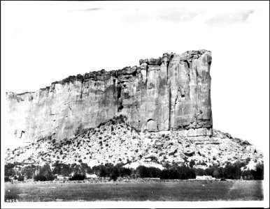 Southwest point of Mesa Encantada, near Acoma, New Mexico, ca.1900 (CHS-4624)