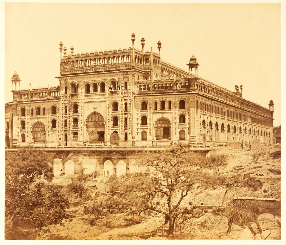 Southwest view of the Bara Imambara, Lucknow in 1858