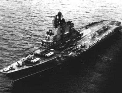 Soviet aircraft carrier Kiev underway photo