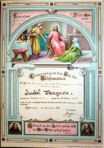 Souvenir de confirmation Pfaffenhoffen 1918