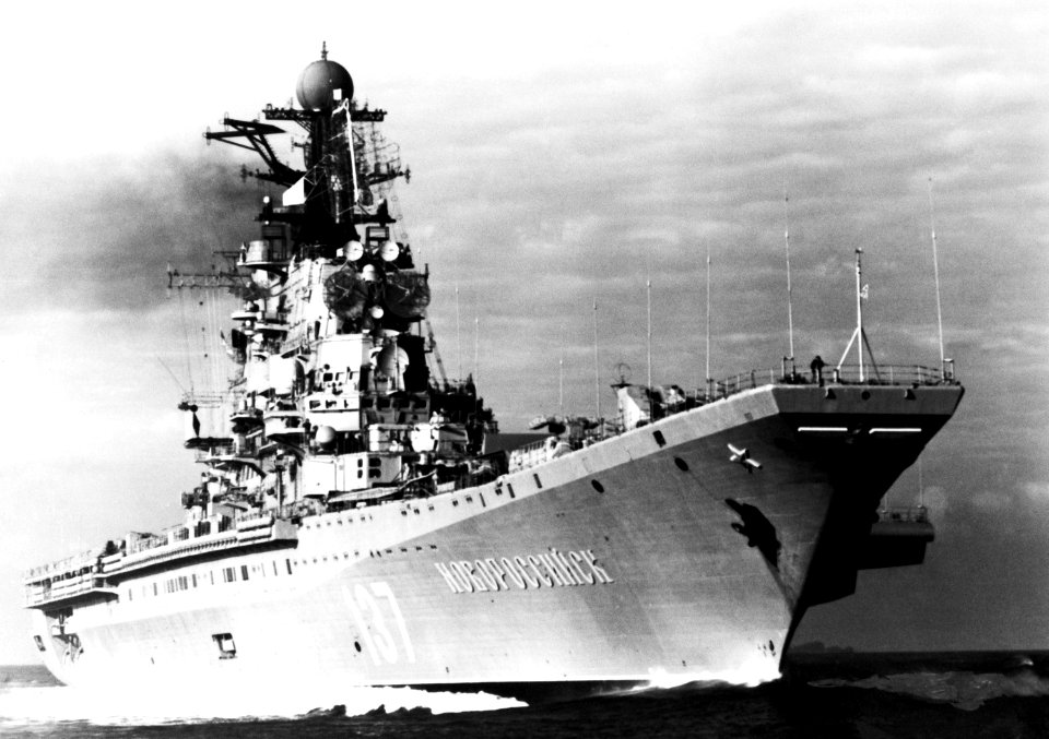 Soviet aircraft carrier Novorossiysk