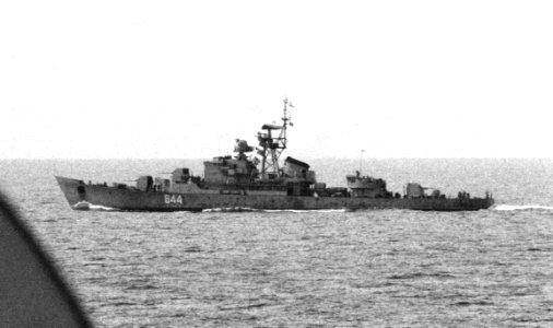 Soviet Riga-class frigate underway