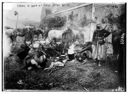 Spahis in camp at Arsy after battle LCCN2014697873