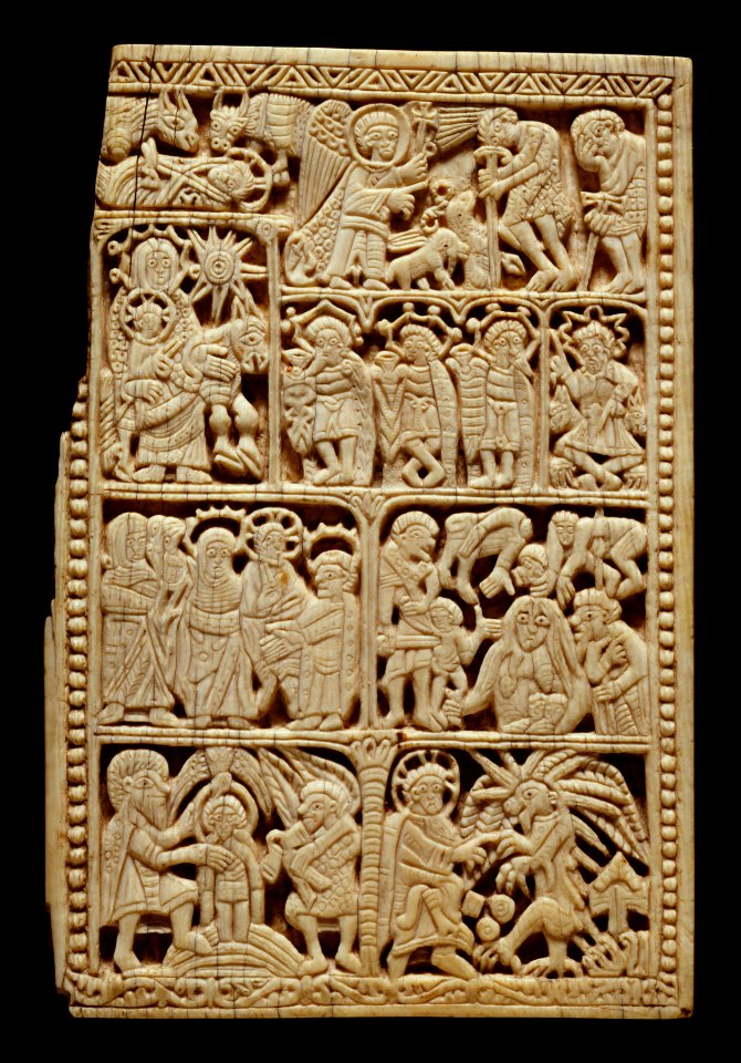 Spanish - Book-Cover Plaque with Scenes of the Life of Christ - Walters 7150
