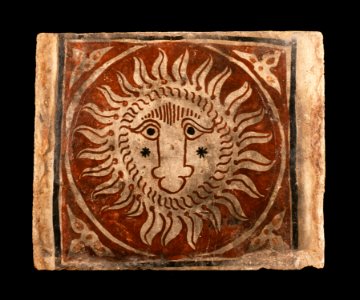 Spanish - Ceiling Tile with a Lion's Head - Walters 4821065