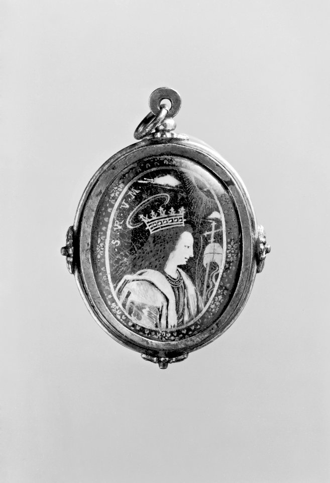 Spanish - Pendant with St Anthony of Padua and St Ursula - Walters 468 - Back