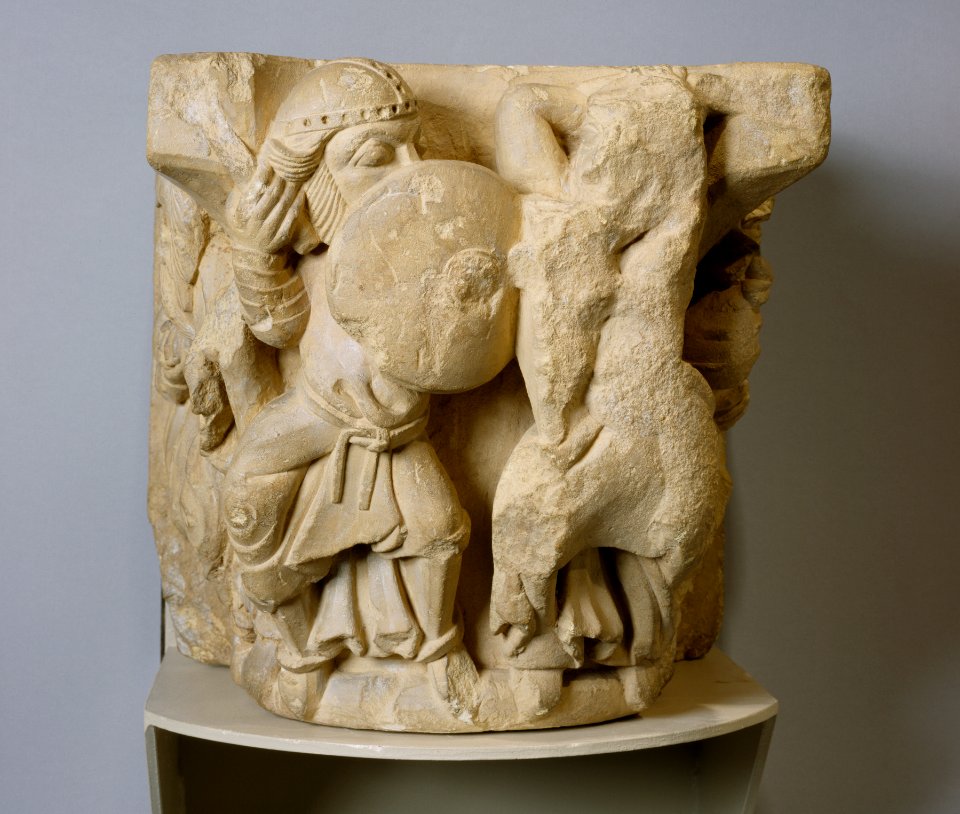 Spanish - Capital with Scene of a Duel - Walters 27305 - Profile