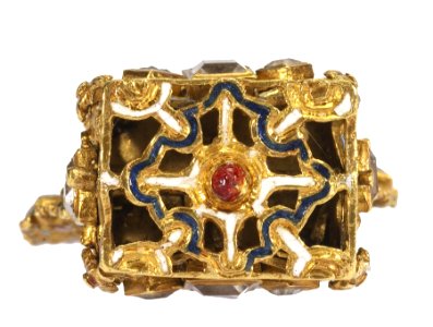 Spanish - Reliquary Pendant with the Virgin and Child in Glory - Walters 44271 - Bottom