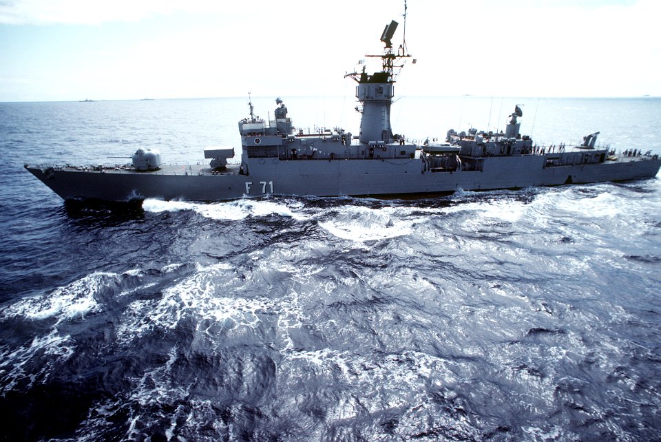 Spanish frigate Baleares (F-71) underway on 1 September 1981 (6353077)