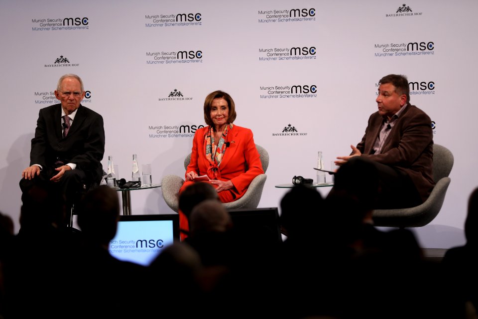 Speaker of the United States House of Representatives Nancy Pelosi takes part in the panel on Defending the West (49556961426)