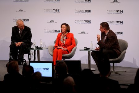 Speaker of the United States House of Representatives Nancy Pelosi takes part in the panel on Defending the West (49557197567)