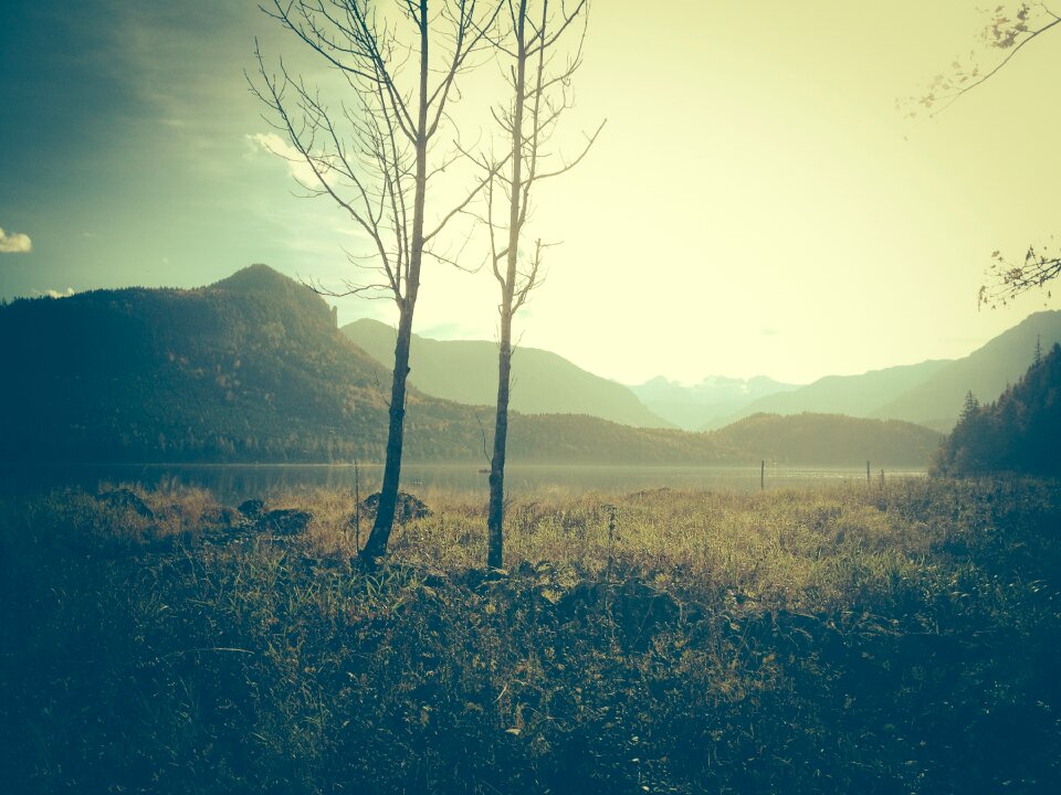 Mountain lake water