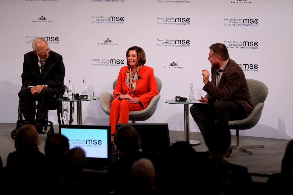 Speaker of the United States House of Representatives Nancy Pelosi takes part in the panel on Defending the West (49556961646)