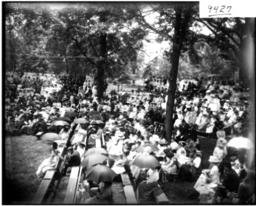 Spectators at Miami University Centennial Celebration 1909 (3194655753) photo