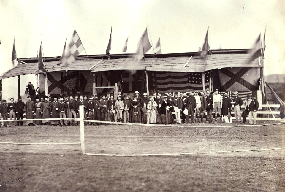 Spectators by Afong c1860s