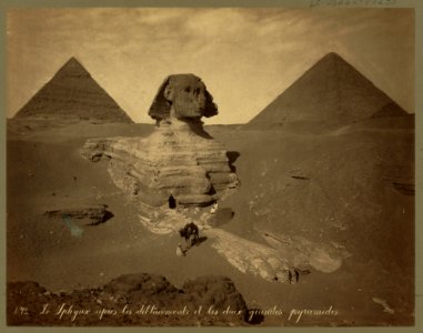 Sphinx partially excavated photo
