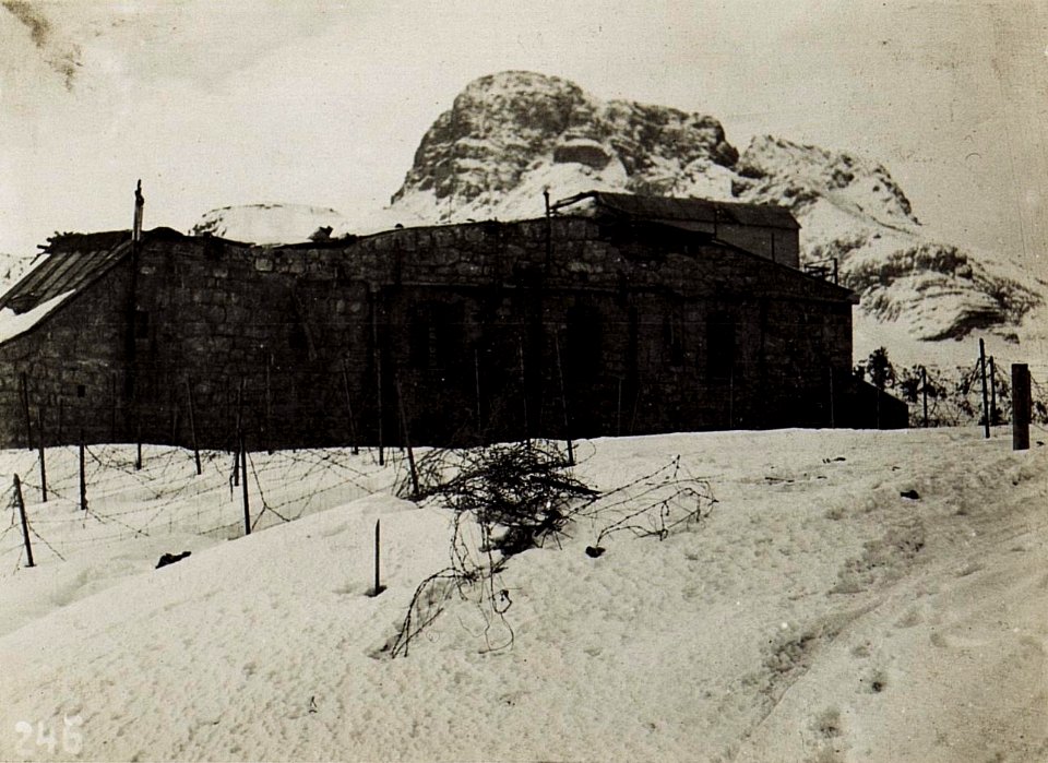 Sperre Plätzwiese und Hohe Gaisl, 9.1.1916. (BildID 15582842)