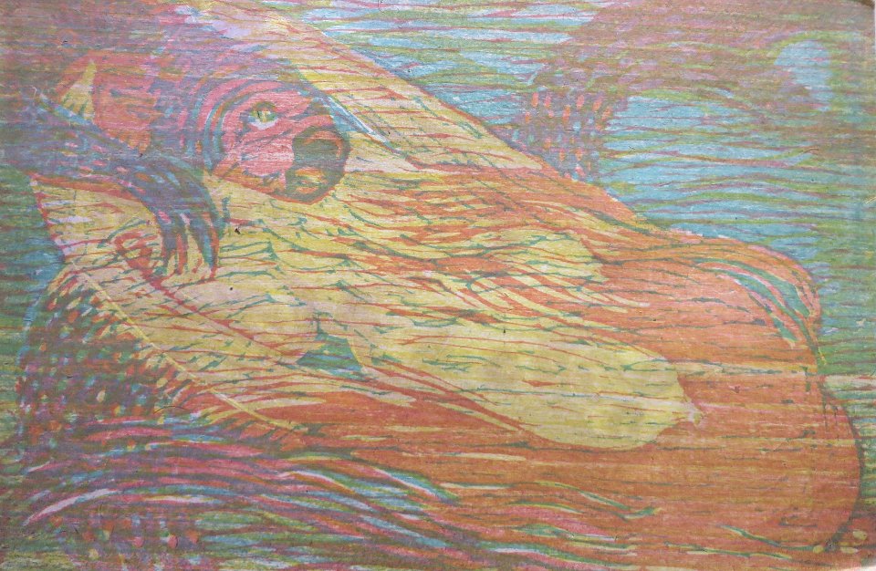 Spielende Meerjungfrau - Erster Entwurf (1896)
