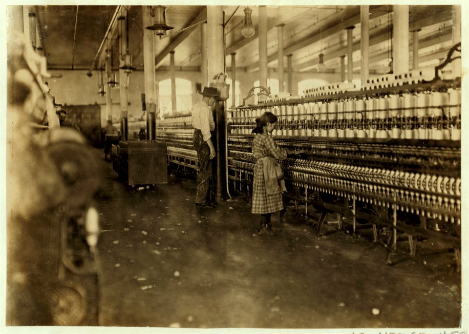 Spinner in Lancaster Cotton Mills, S.C. Many more as small as she. LOC cph.3a20279