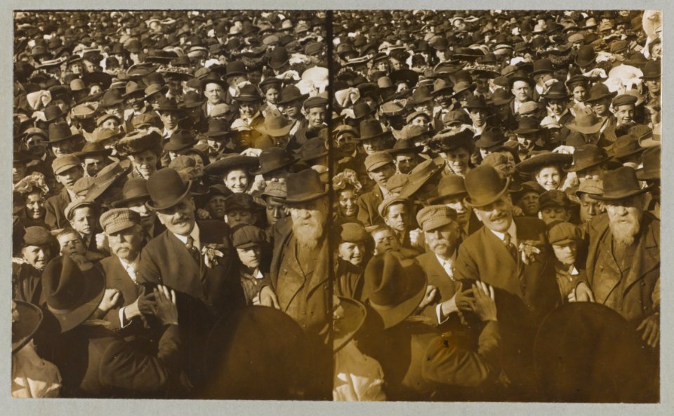 Splendid greeting to Pres. Roosevelt, by the great crowds at Denison, Texas LCCN2013649472