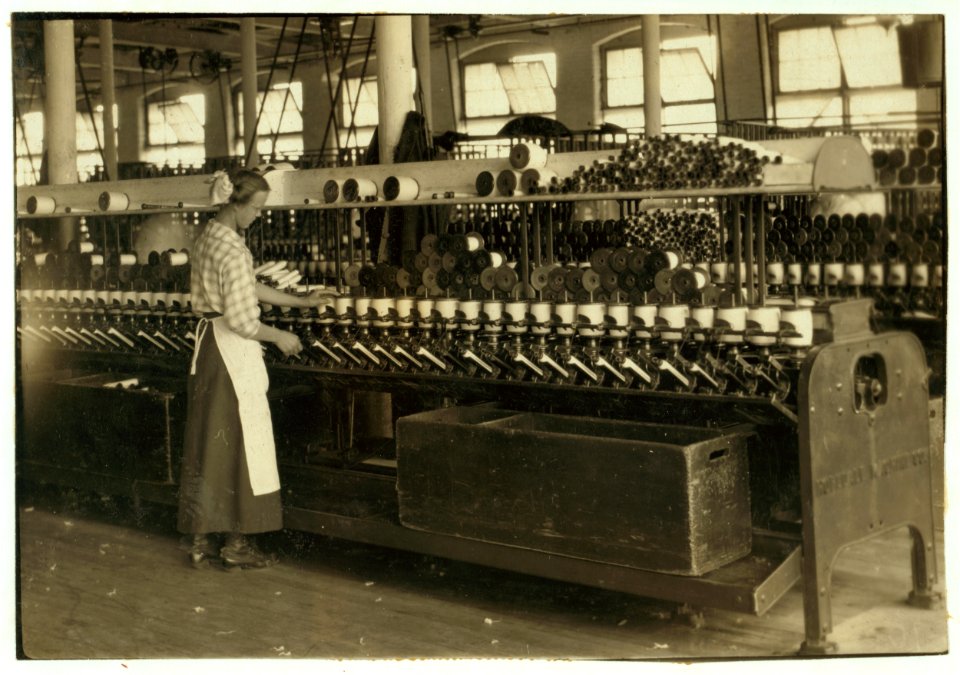 Spooler Tender - 15 years. Berkshire Cotton Mills. LOC cph.3c01561