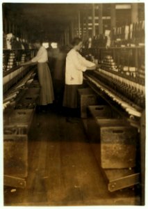 Spooler Tenders - 14 and 16 years. Berkshire Cotton Mills. LOC cph.3c01560