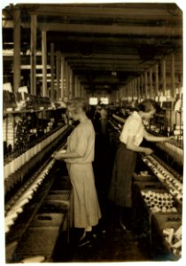 Spooler tenders - 14 and 16 years. Berkshire Cotton Mills. LOC cph.3c01558