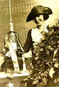 Sponsor Mrs. E. Brook Lee at launching of USS Maryland (BB-46), March 20, 1920 (19972085662)