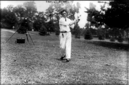 Sports - Golf - Francis Ouimet (swinging golf club) LCCN2002698468