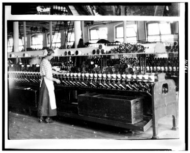 Spooler Tender - 15 years. Berkshire Cotton Mills. LOC cph.3c01561