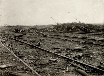 Sprengwirkung am Bahnhofe in Podhajce. (BildID 15532808)