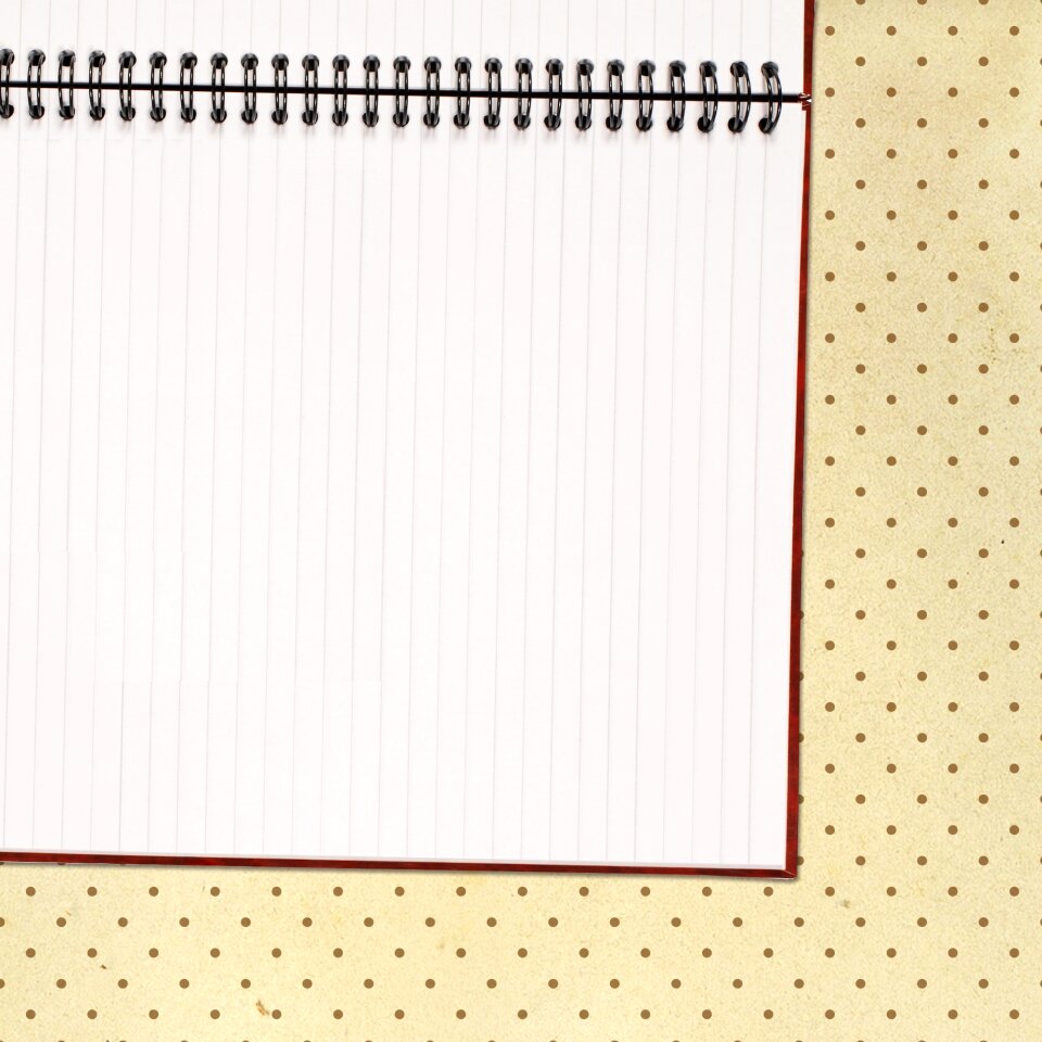 Blank scrapbook notebook