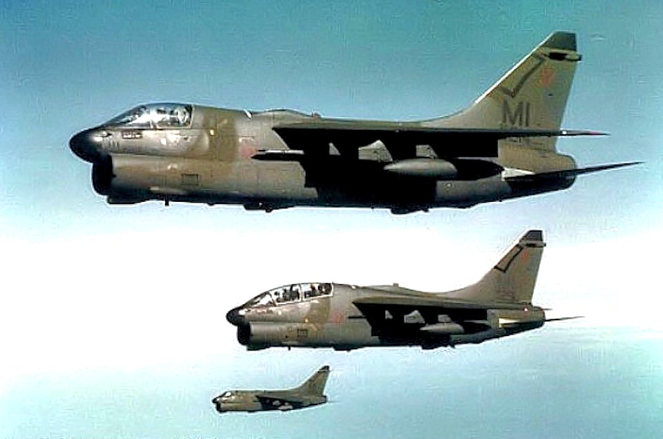 107th Tactical Fighter Squadron - A-7D Corsair II formation