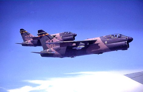 124th Tactical Fighter Squadron A-7D Corsair IIs in formation