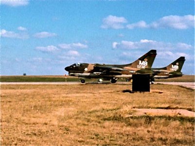 353d Tactical Fighter Squadron A-7Ds at EOR ready for takeoff at Tinker AFB, OK