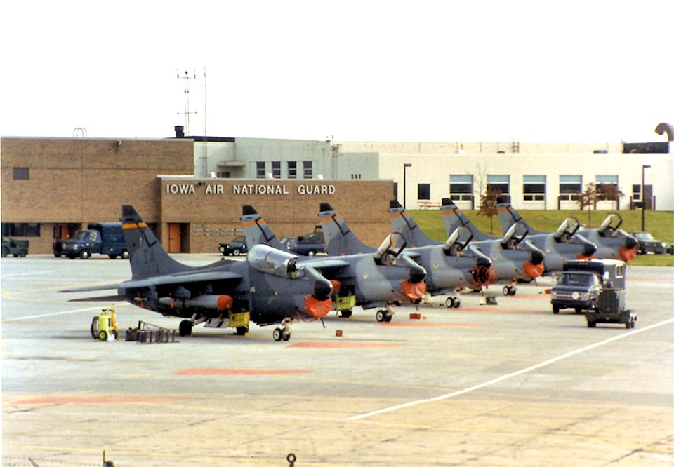 124th Tactical Fighter Squadron - A-7K and A-7Ds On Flightline