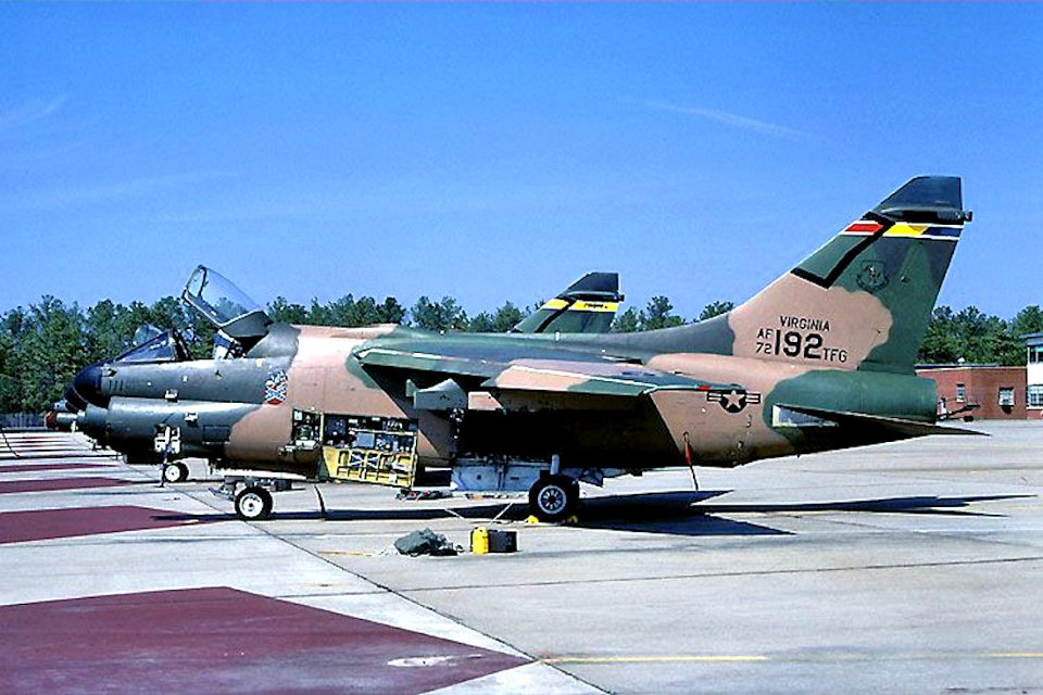 149th Tactial Fighter Squadron A-7D Corsair II 72-0192